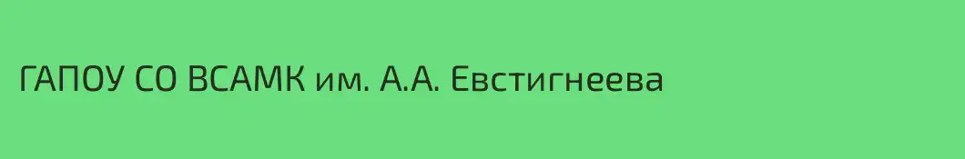 ГАПОУ СО ВСАМК им. А.А. Евстигнеева